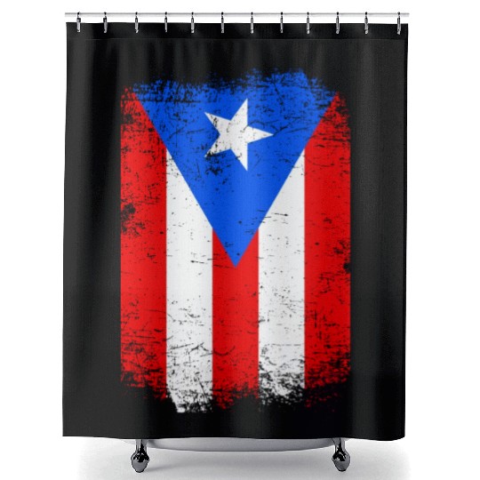 Puerto Rico Flag Puerto Rican Shower Curtains