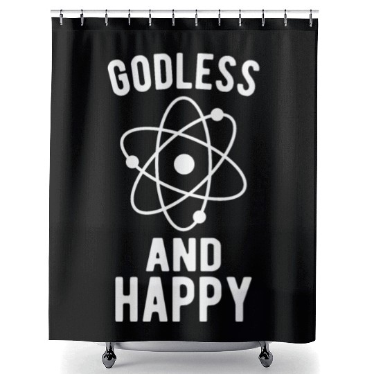 Atheist Atheism Anti Religion Securalism God Sucks Shower Curtains