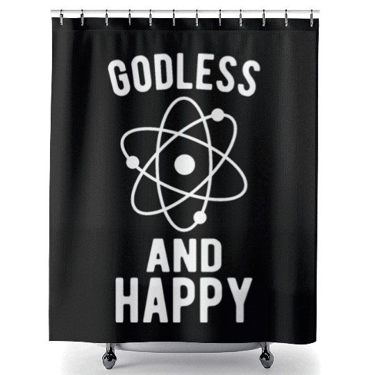 Atheist Atheism Anti Religion Securalism God Sucks Shower Curtains