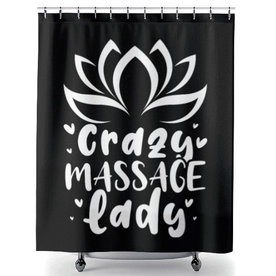 Crazy Massage Lady Shower Curtains