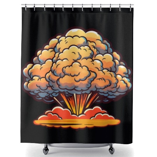 Explosion Fireworks Pyrotechnics Shower Curtains