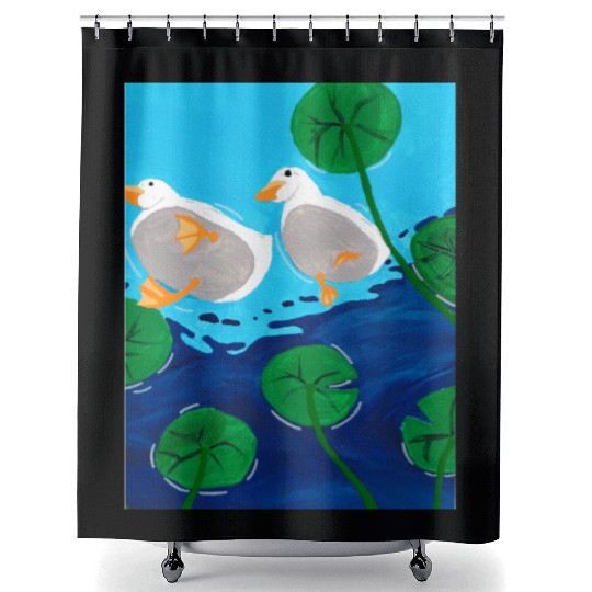 Duck Pond Shower Curtains