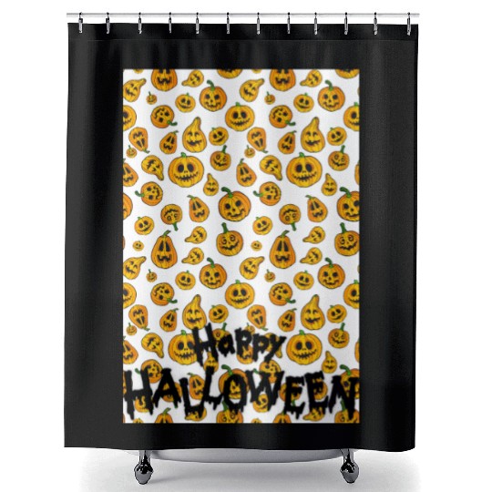 Happy Pumkin Shower Curtains