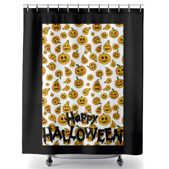 Happy Pumkin Shower Curtains
