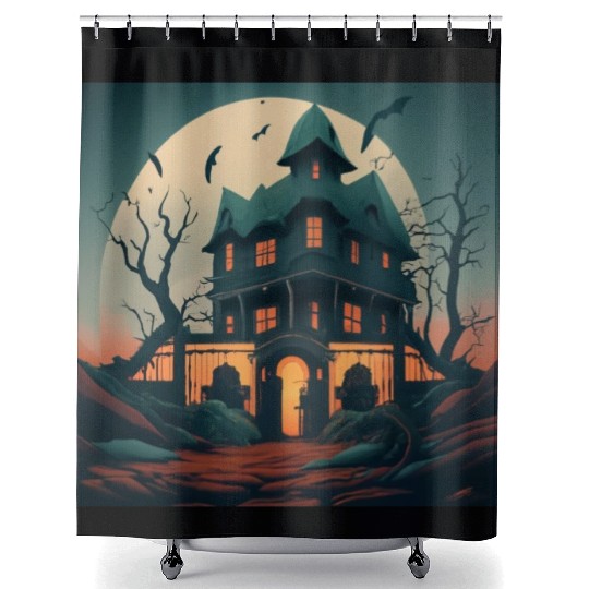 Haunted House Shower Curtains
