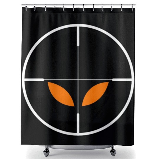 Area 51 Alien for Gamer and Movie Lover’s Shower Curtains