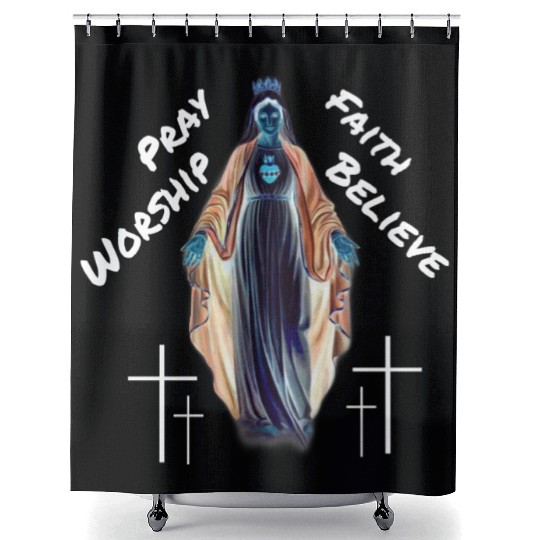 Virgin Mary mother of our lord Shower Curtains