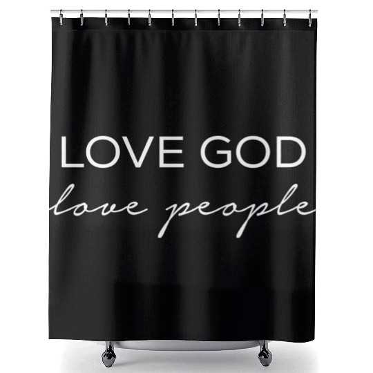 Love God Love People Shower Curtains