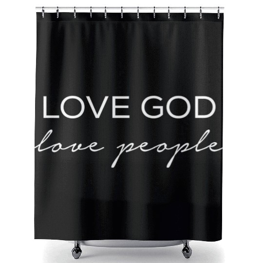 Love God Love People Shower Curtains