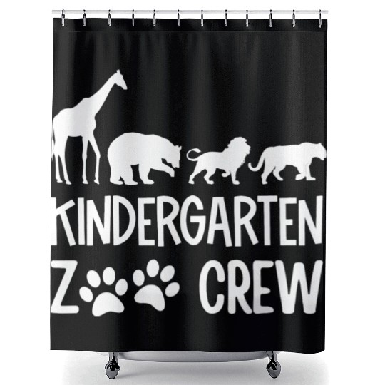 Kindergarten Zoo Crew Matching Teacher Students Shower Curtains