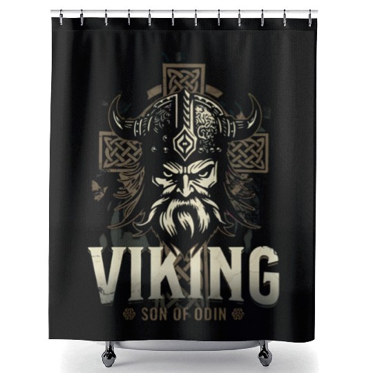 viking warrior Shower Curtains