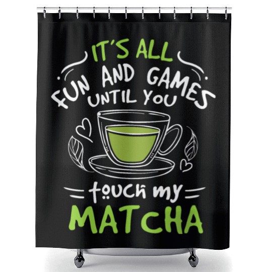 Green Tea Lover Japanese Matcha Latte Drink Matcha Shower Curtains