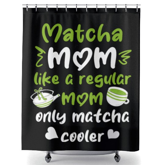 Green Tea Lover Japanese Matcha Latte Drink Matcha Shower Curtains