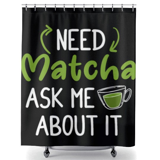 Green Tea Lover Japanese Matcha Latte Drink Matcha Shower Curtains
