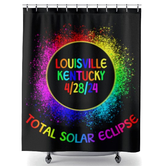 Total Solar Eclipse Louisville Kentucky 4/28/24 Shower Curtains