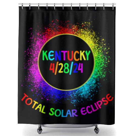 Total Solar Eclipse Kentucky 4/28/24 Kids Eclipse Shower Curtains