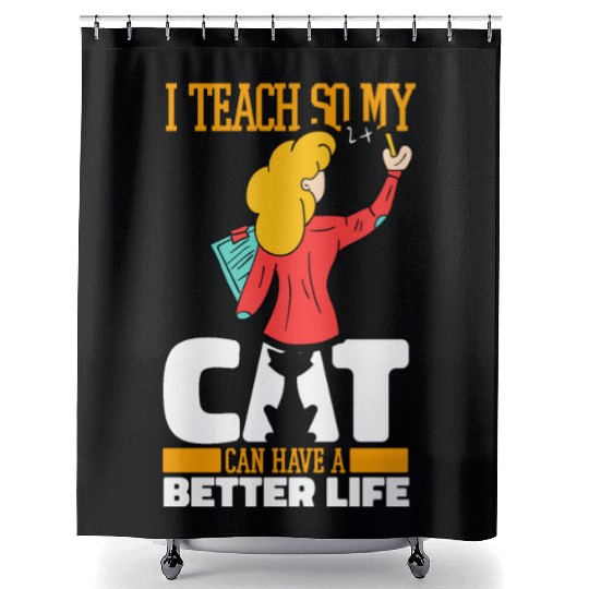 Daycare Teacher Cat Shower Curtains