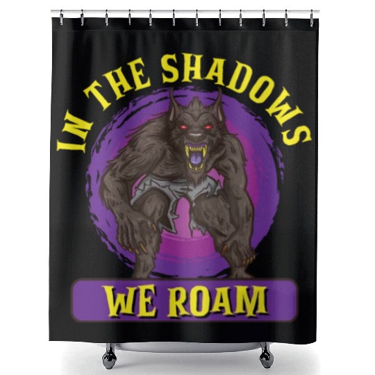 Funny Horror Werewolf Lycanthropy Full Moon Shapes Shower Curtains