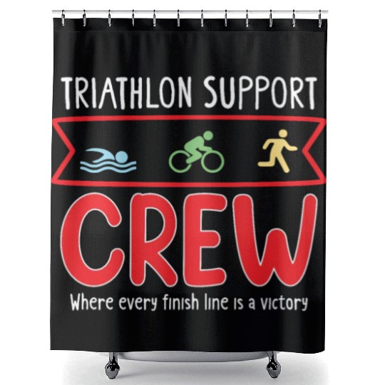 Triathlon Swim Bike Run Triathlete Sport Gift Shower Curtains
