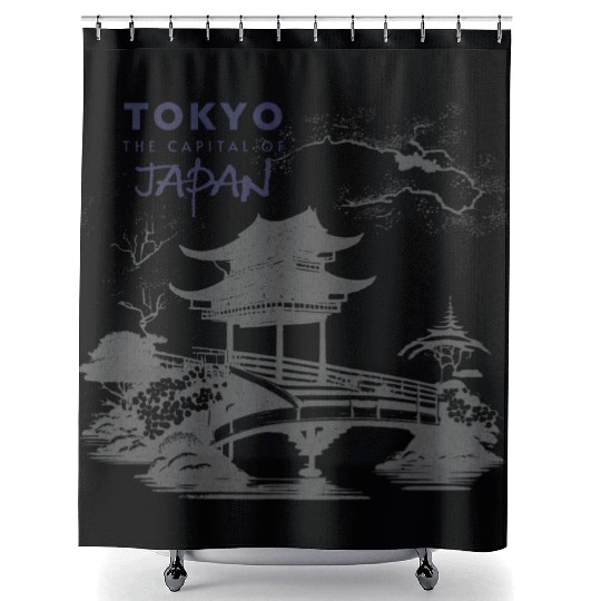Tokyo - Japan Shower Curtains, Japan Gift, Japan Shower Curtains, Ja