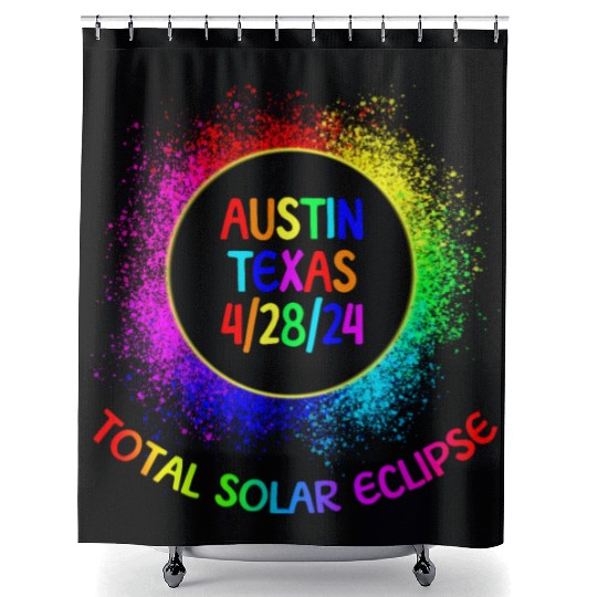 Total Solar Eclipse Austin Texas 4/28/24 Kids Shower Curtains