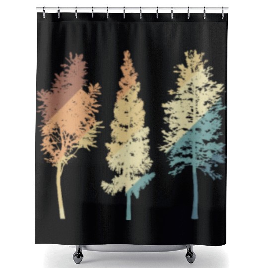 Tree Friends in Nature Leaves Environment Shower Curtains