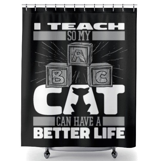 Daycare Teacher Cat Shower Curtains
