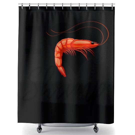 I Love Shrimp Shower Curtains