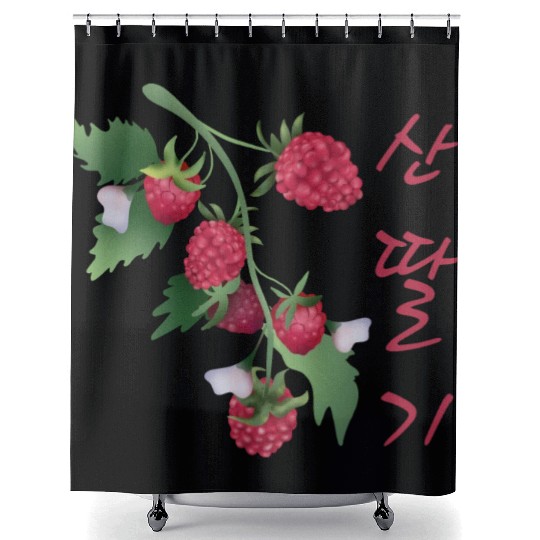 Korean Raspberry Shower Curtains