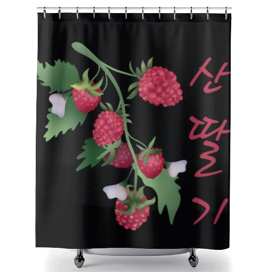 Korean Raspberry Shower Curtains