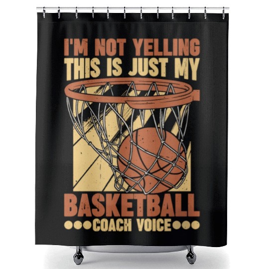 This Is Just My Basketball Coach Voice 1 Shower Curtains