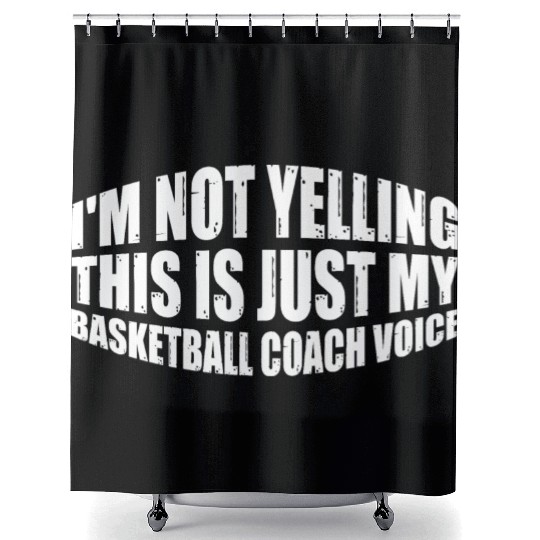 This Is Just My Basketball Coach Voice 4 Shower Curtains