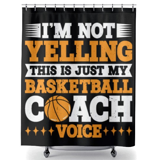 This Is Just My Basketball Coach Voice 3 Shower Curtains