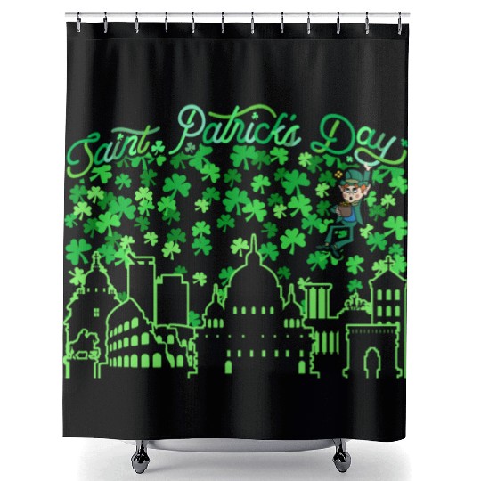 Saint Patrick's Day Rome Italy Shower Curtains
