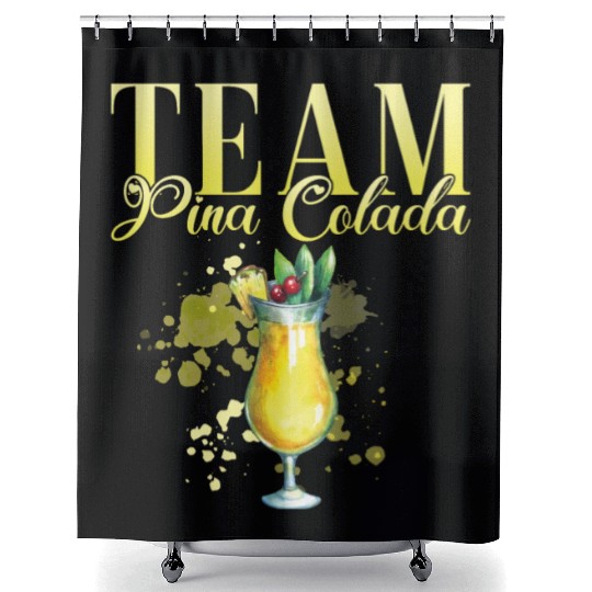 Team Pina Colada Cocktail Bartender Shower Curtains