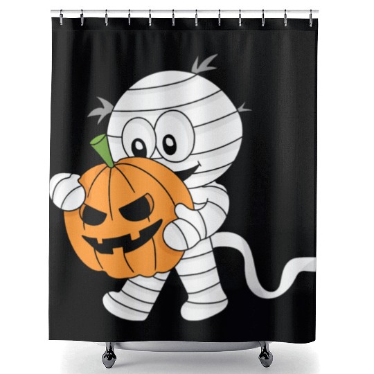Boo with pumpkin Shower Curtains - Funny Halloween