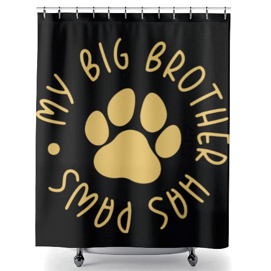 My Big Brother Has Paws Shower Curtains