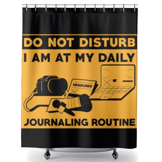 Journaling Routine Funny Do not Disturb Journaling Shower Curtains
