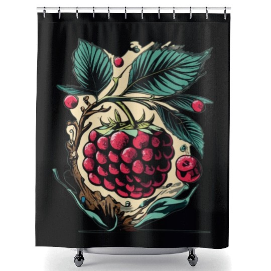 Raspberry Shower Curtains