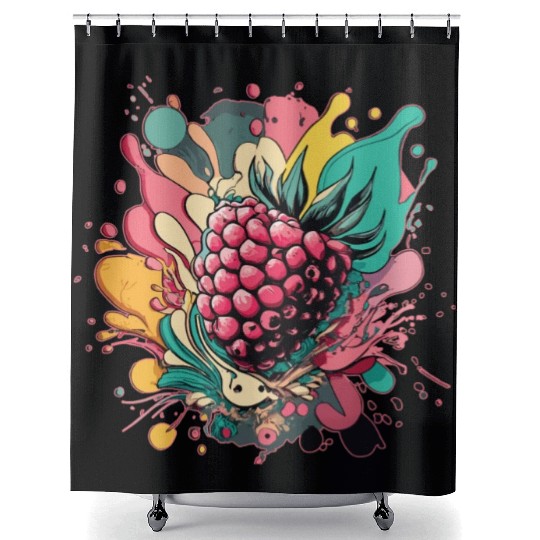 Raspberry Shower Curtains