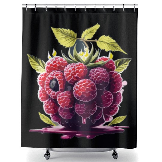 Raspberry Shower Curtains