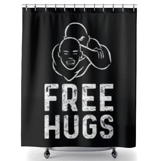 Free Hugs Funny Brazilian Jiu-Jitsu MMA BJJ Shower Curtains