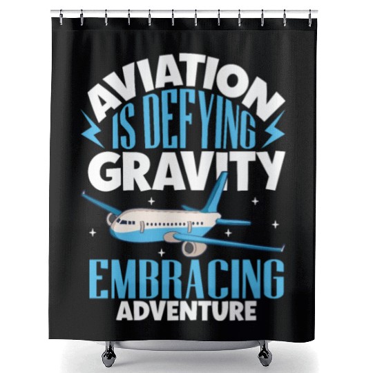 Pilot Aviation Airplane Airline Future Pilots Shower Curtains