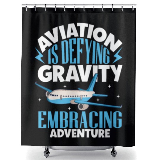 Pilot Aviation Airplane Airline Future Pilots Shower Curtains