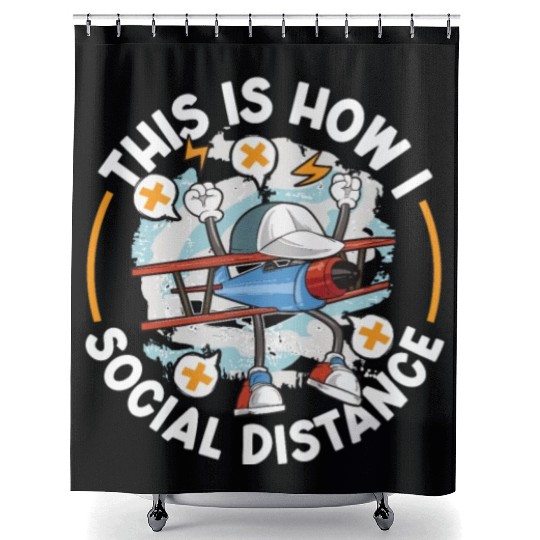 Pilot Aviation Airplane Airline Future Pilots Shower Curtains