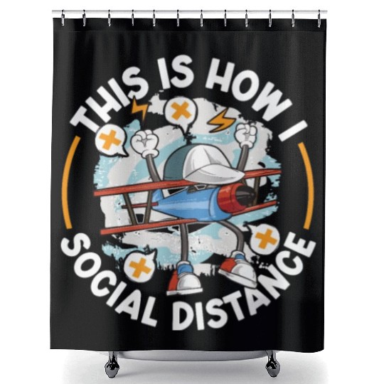 Pilot Aviation Airplane Airline Future Pilots Shower Curtains