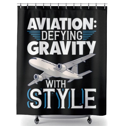 Pilot Aviation Airplane Airline Future Pilots Shower Curtains