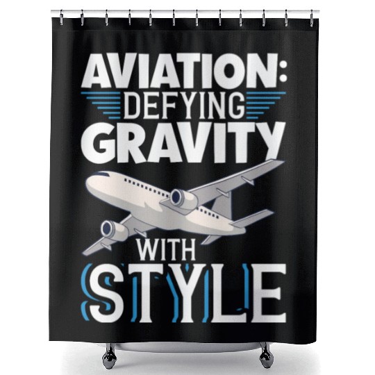 Pilot Aviation Airplane Airline Future Pilots Shower Curtains
