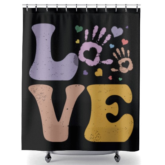Daycare Teacher Daycare Provider Childcare LOVE Shower Curtains