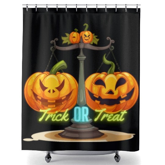 Halloween - Trick or Treat Pumpkins Shower Curtains